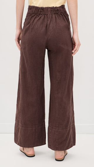 Free People Days End Linen Pull on Pants