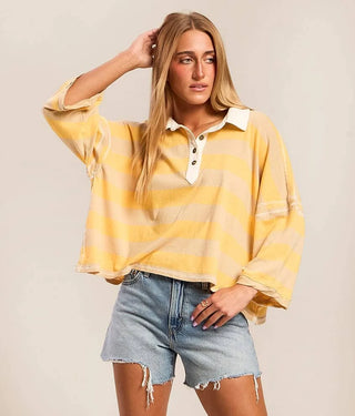 Free People Auggie Tee in Yellow